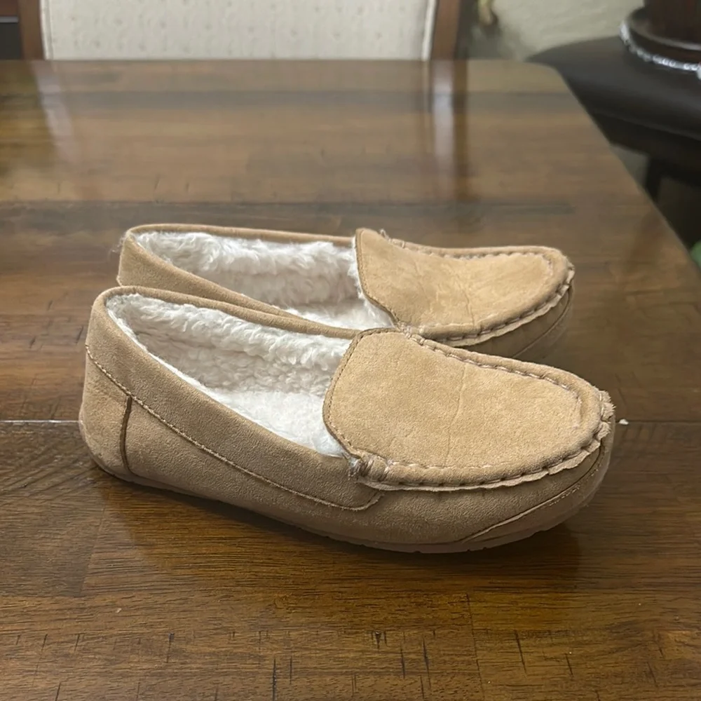 Cozy Tan Kids Slippers